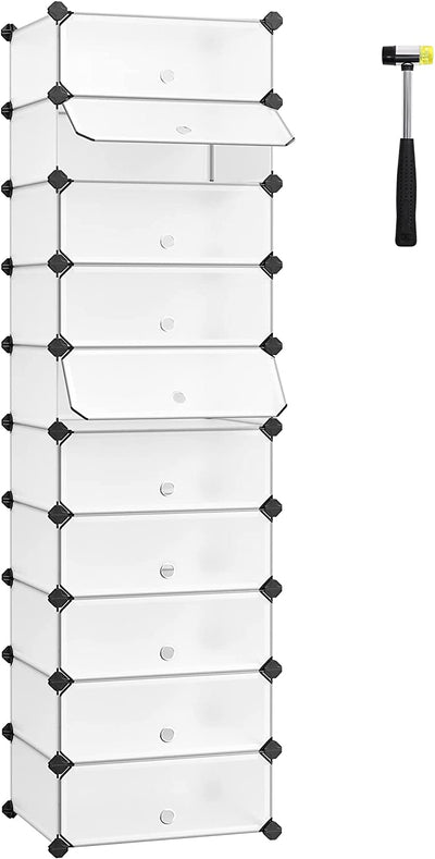 Modular Interlocking Shoe Rack (Set of 10)