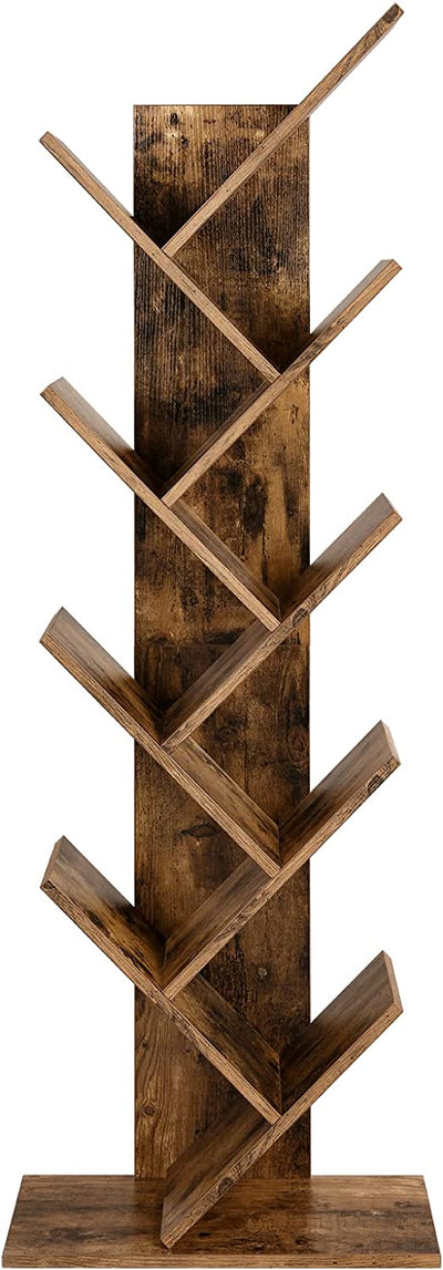 Vasagle 8 Tier Floor Standing Tree Bookshelf - Brown