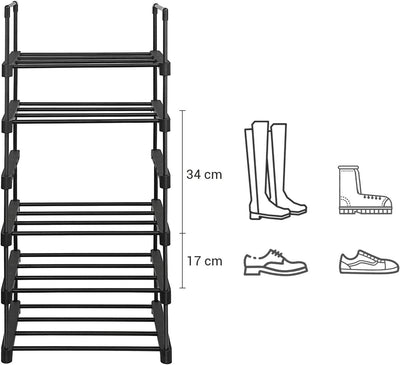 6-Tier Shoe Rack Iron Shoe Storage DIY Organiser