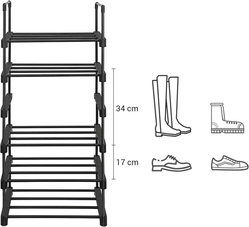 6-Tier Shoe Rack Iron Shoe Storage DIY Organiser