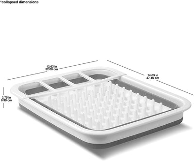 Madesmart Small Collapsible Dish Rack 36.8 x 31.5 x 5.8cm White