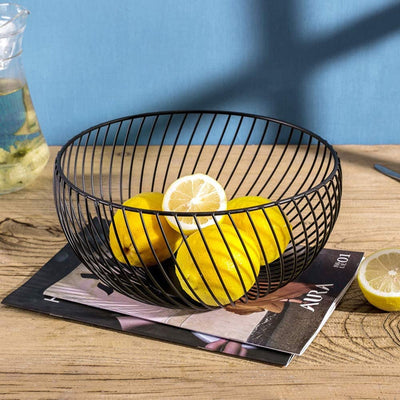 Metal Wire Fruit Bowl Snack Storage Basket
