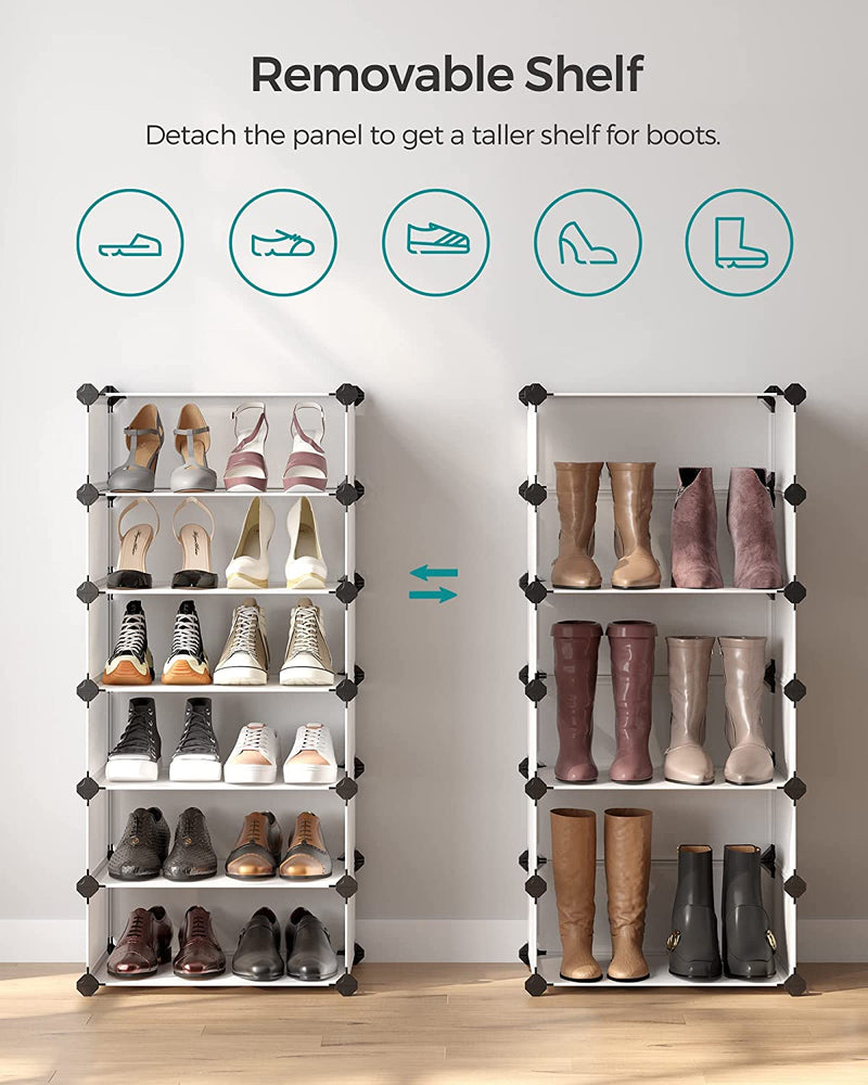 Modular Interlocking Shoe Rack (Set of 10)