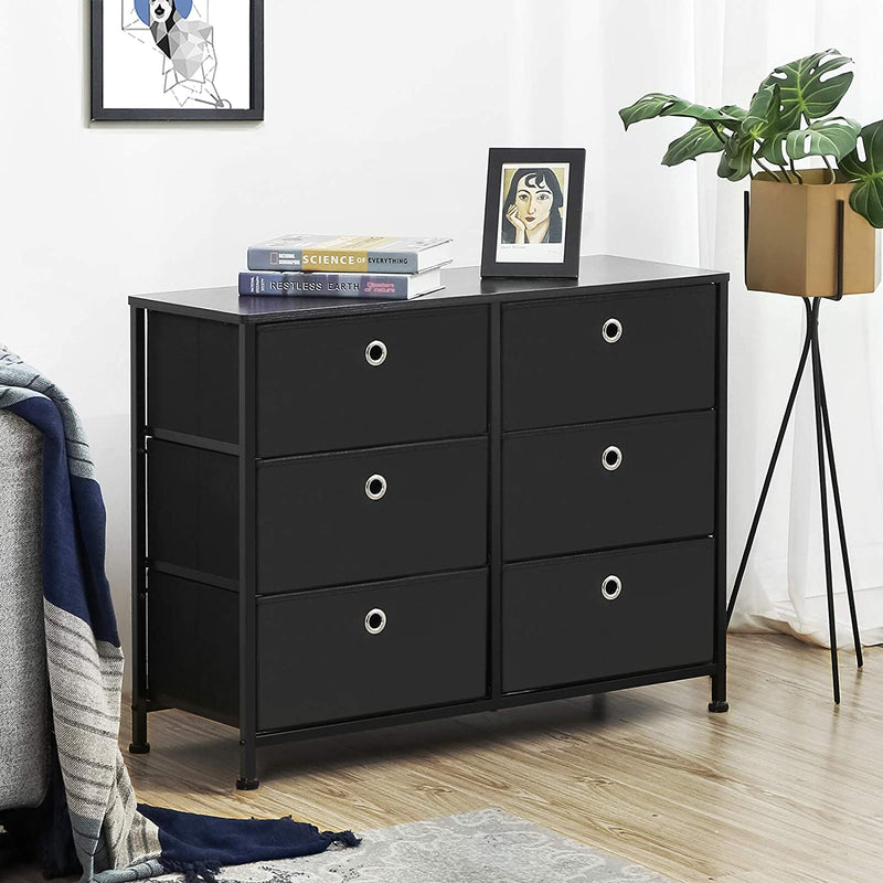 Elio Chest of 6 Drawers - Black