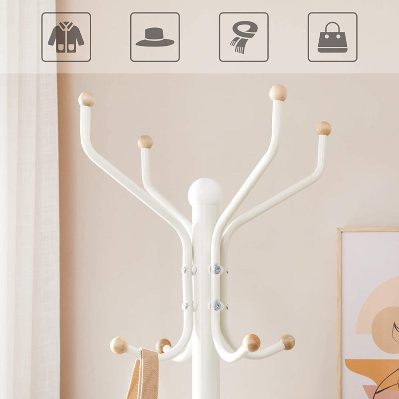 Easton Coat Rack Stand - White