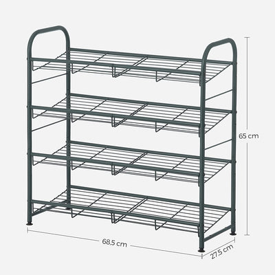 Shoe Storage Rack with 4 Shelves