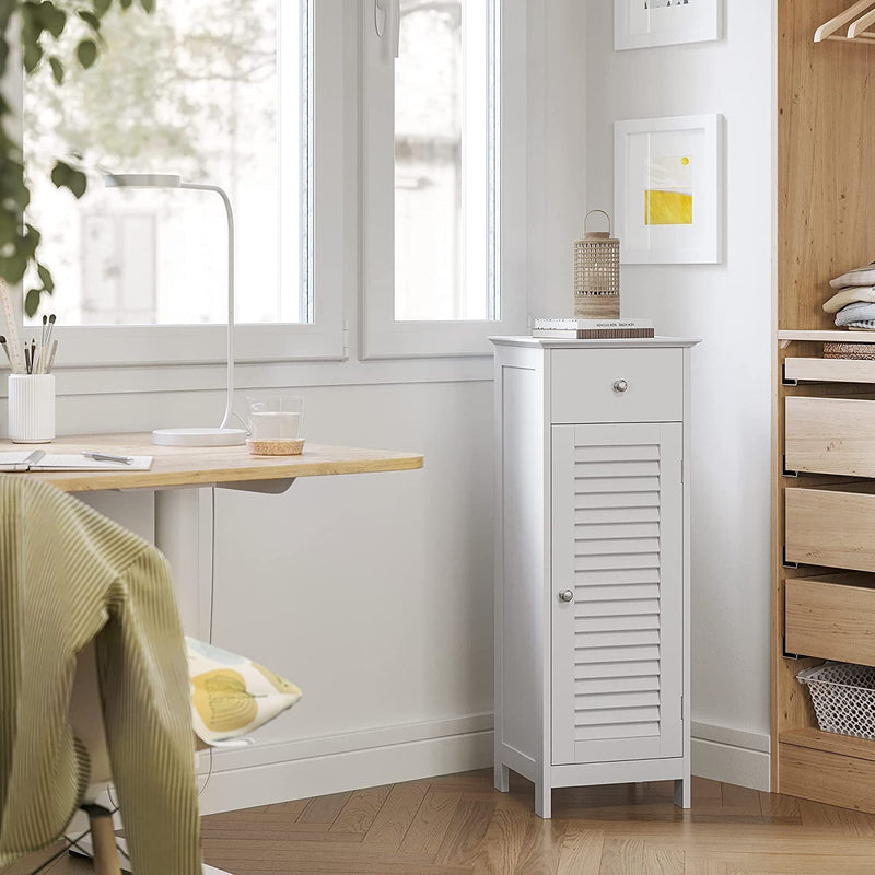 Vasagle Maisie Bathroom Floor Storage Cabinet - White