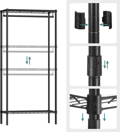 Heavy Duty Wardrobe Garment Rack for Hanging Clothes