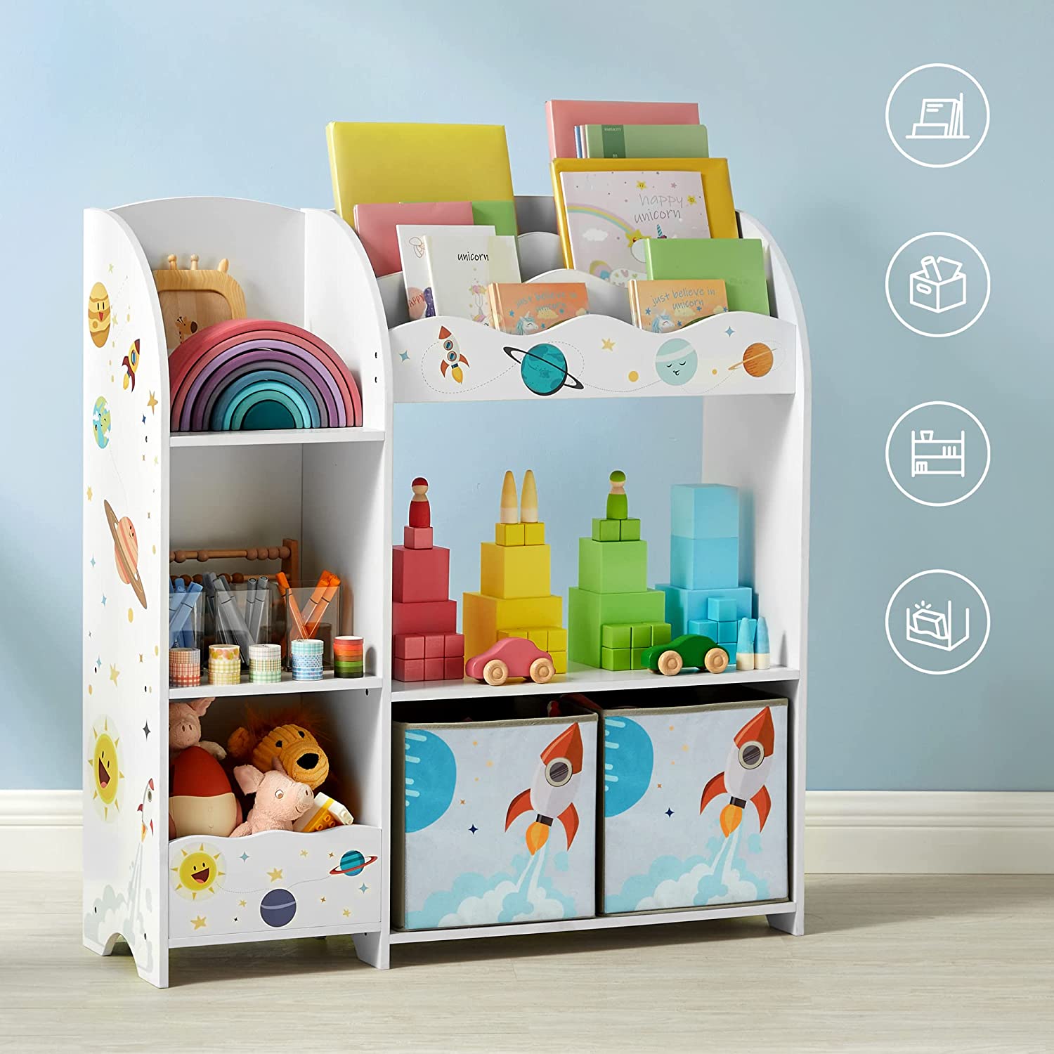 Kids Storage Bookshelf Multi-Functional Storage Unit – Space General