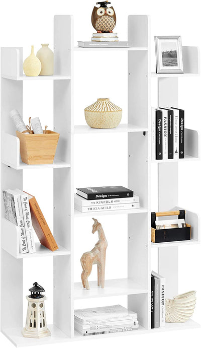 Vasagle Tree Shaped Bookshelf With 13 Storage Shelves - White