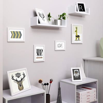 Collage Photo Frames White (Set of 10)