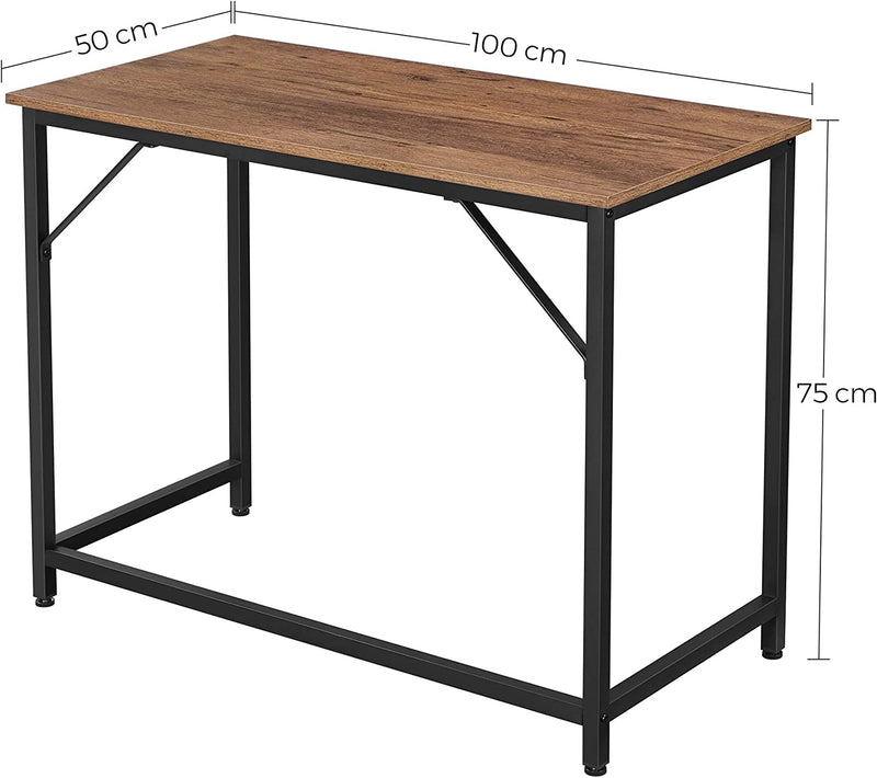 Vasagle Office Desk 50 x 100 x 75 cm - Hazelnut Brown