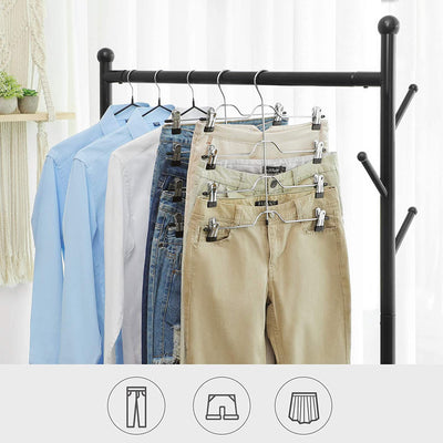 Pant Skirt 4-Tier Hangers with Clips (Set of 3)