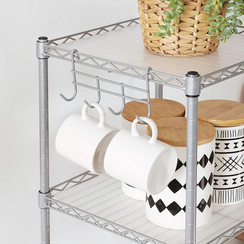 Powder Coated Steel Modular Storage Rack- Silver