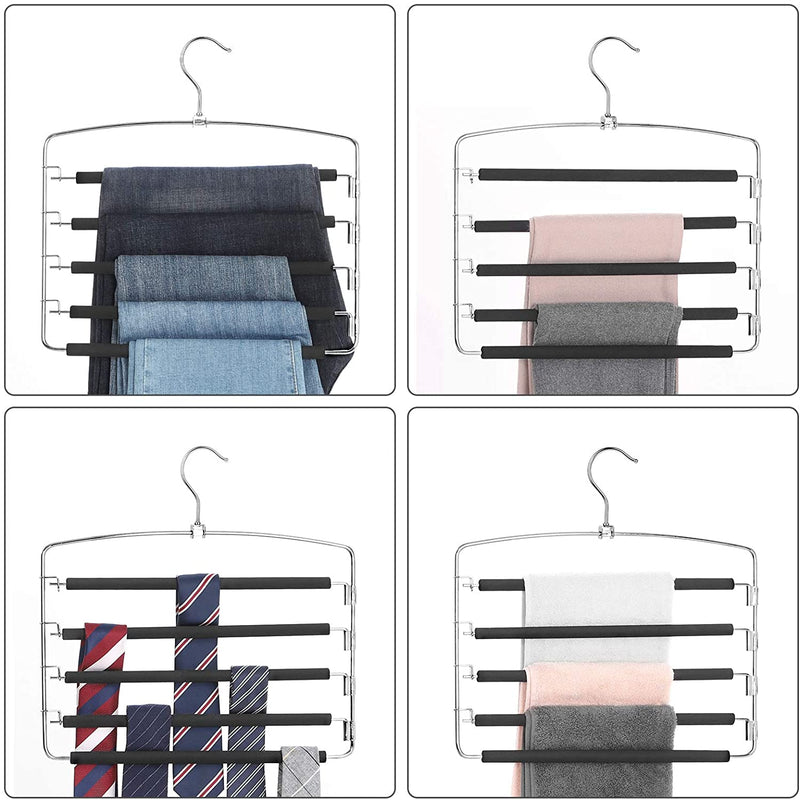 Pants Non-Slip Hangers Black (Set of 3)