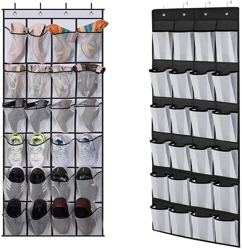Over the Door Shoe Storage Organiser (24 Large Pockets)