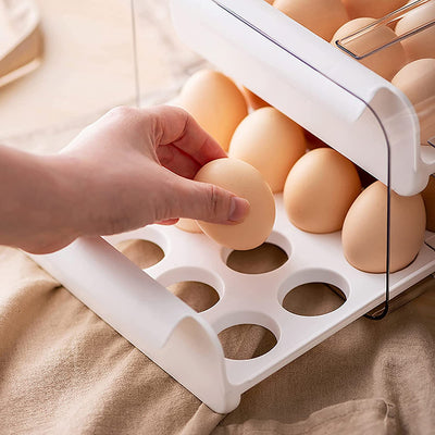 Egg Storage Drawer Container 2-Layer Drawer