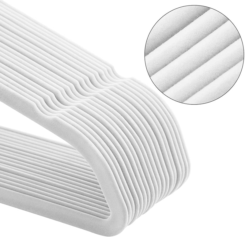 Velvet Coat Hangers White (Set of 20)