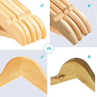Kids Wooden Coat Hangers Natural (Set of 20)