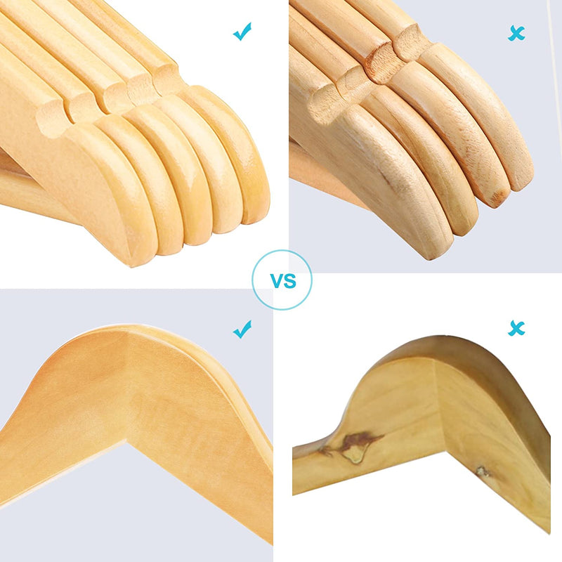 Kids Wooden Coat Hangers Natural (Set of 20)