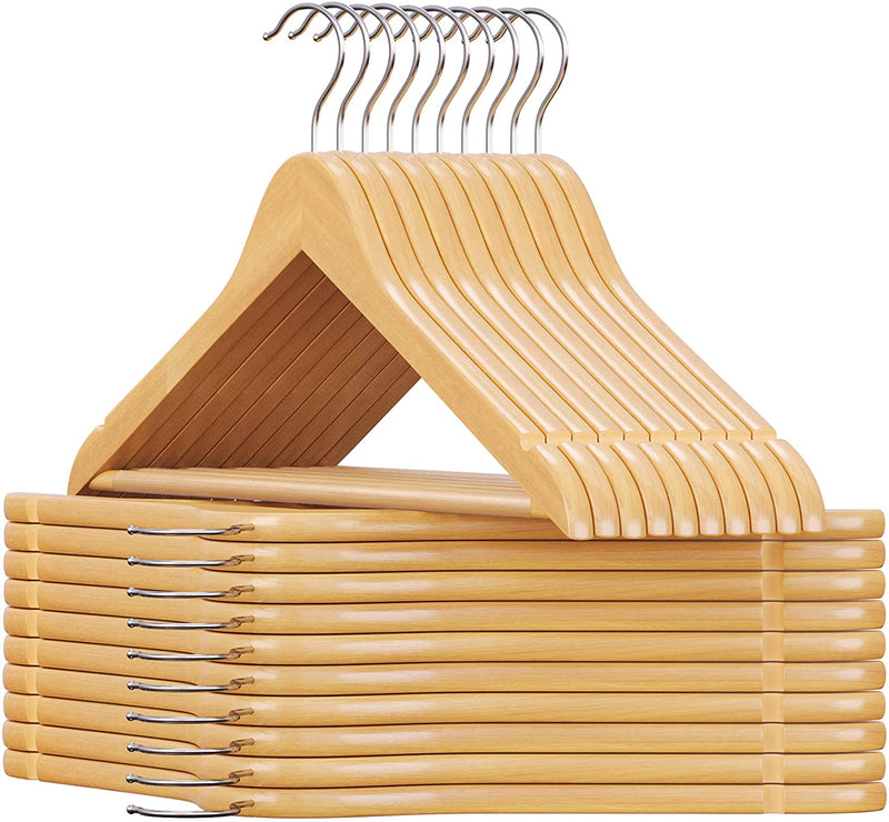 Wooden Coat Hanger Natural (Set of 20)