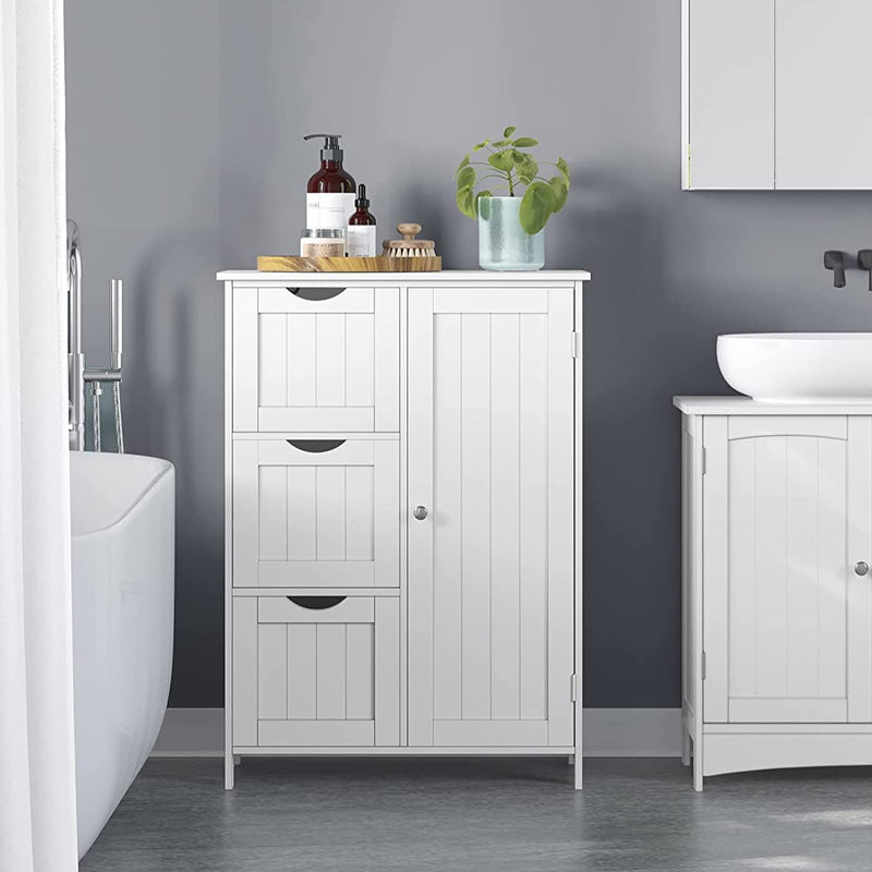 Vasagle Maisie Bathroom Floor Freestanding Storage Cabinet - White
