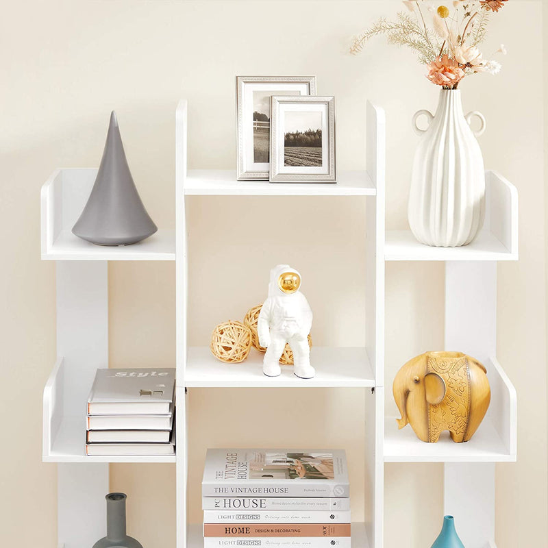 Vasagle Tree Shaped Bookshelf With 13 Storage Shelves - White