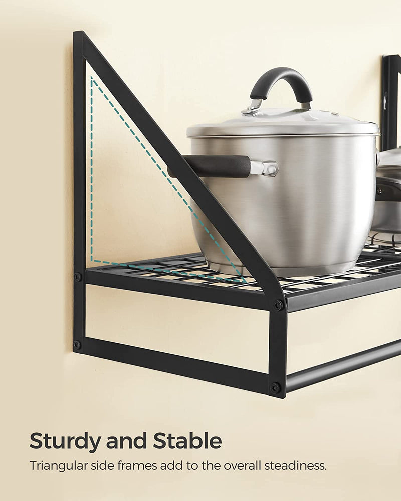Wall-Mounted Pots and Pans Rack Organiser