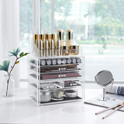 Clear Acrylic Make up Organiser Cosmetic Box