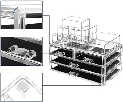 Makeup Cosmetic Storage Organiser With Multi Drawers