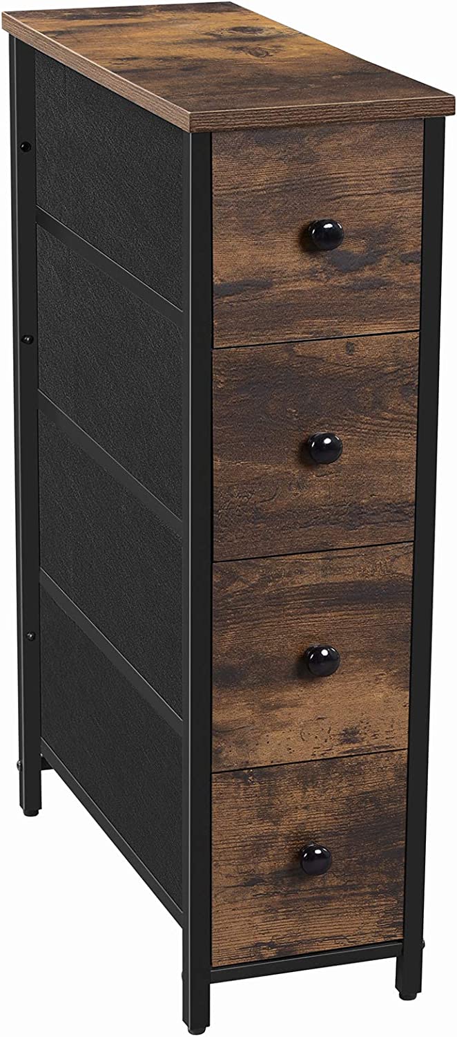 Vasagle Anderson 4 Drawer Narrow Storage Dresser - Brown
