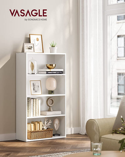 Vasagle 4 Tier Bookcase 24 x 60 x 107.5 cm - White