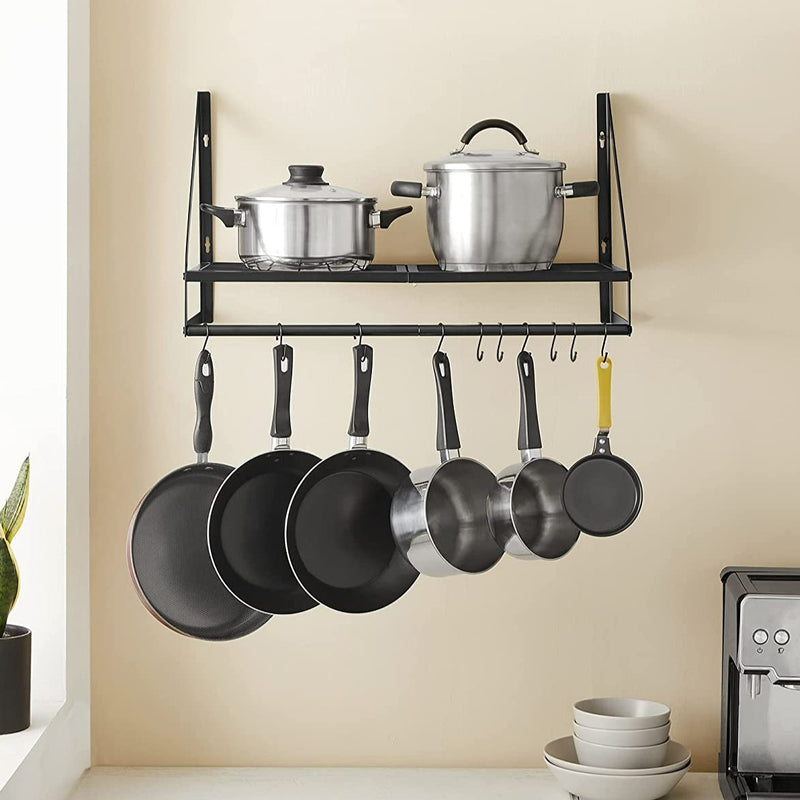Wall-Mounted Pots and Pans Rack Organiser