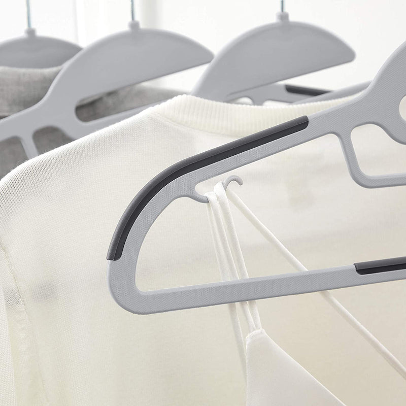 Plastic Coat Hangers Grey (Set of 20)