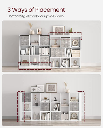 Vasagle Wooden Bookcase 8 Cube Cubby - White