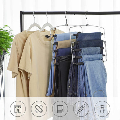 Pants Non-Slip Hangers Black (Set of 3)