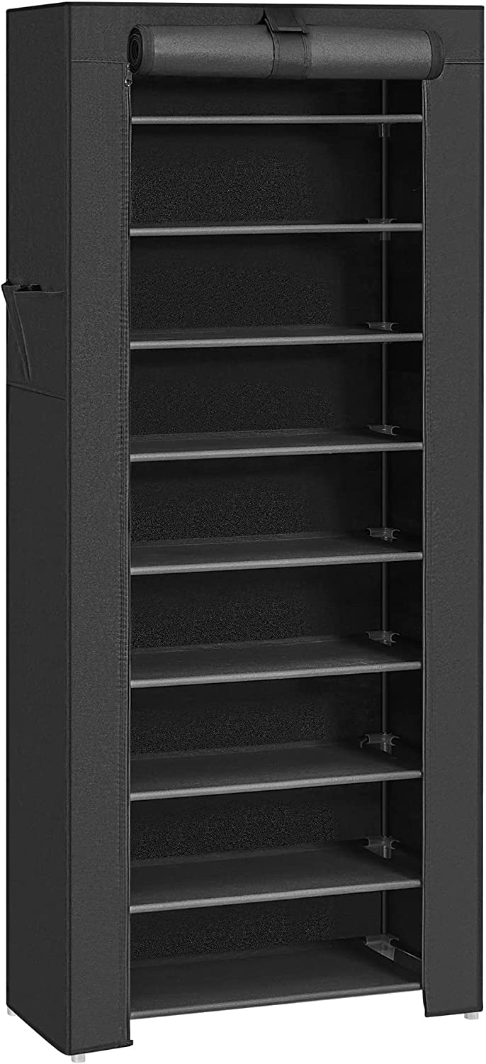 10-Tier-Shoe-Organiser-Rack-Black-NZ