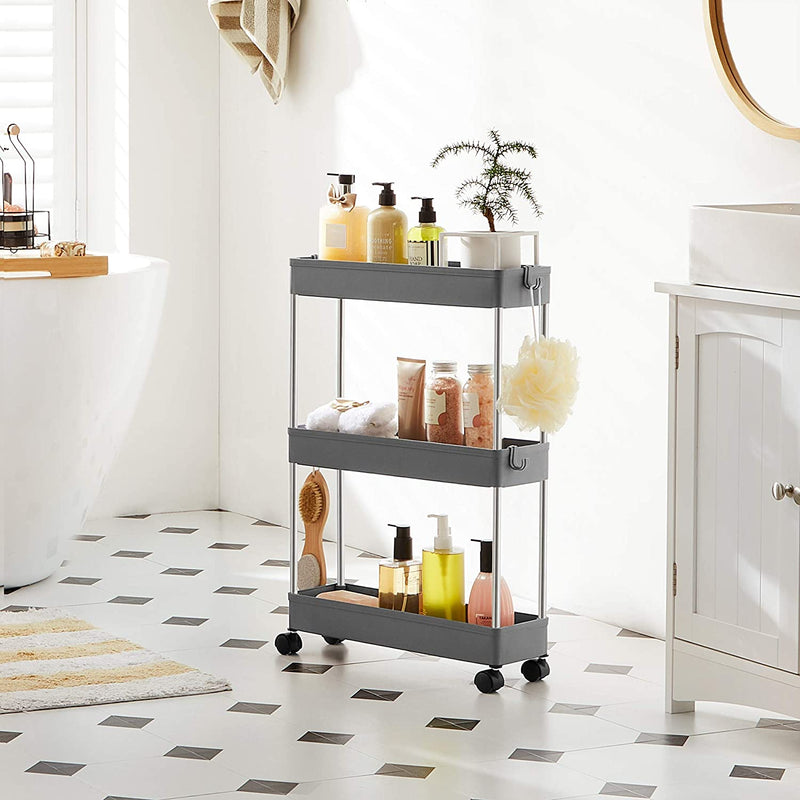 Storage Trolley with Wheels for Kitchen Bathroom Laundry Room