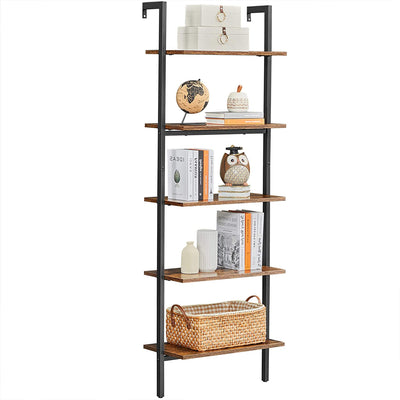 Vasagle 5-Tier Bookshelf Ladder Shelf - Brown