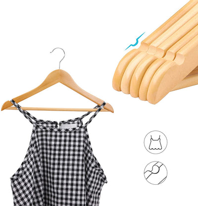 Kids Wooden Coat Hangers Natural (Set of 20)