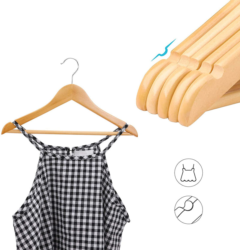 Kids Wooden Coat Hangers Natural (Set of 20)
