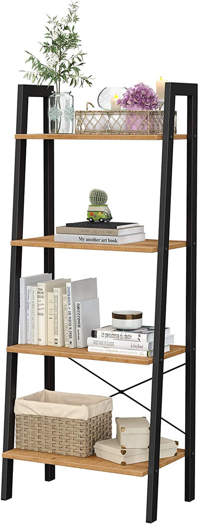 Vasagle Mariah 4 Tier Ladder Bookshelf  - Honey Brown