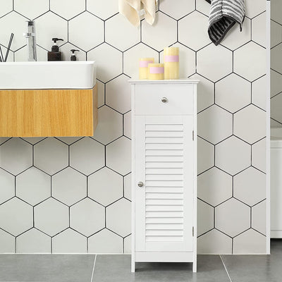 Vasagle Maisie Bathroom Floor Storage Cabinet - White