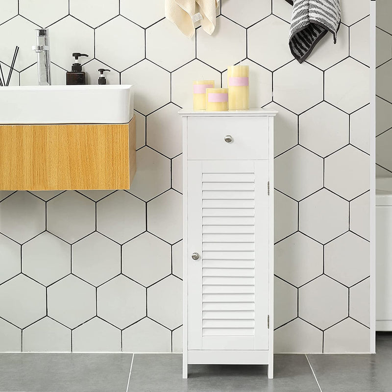 Vasagle Maisie Bathroom Floor Storage Cabinet - White