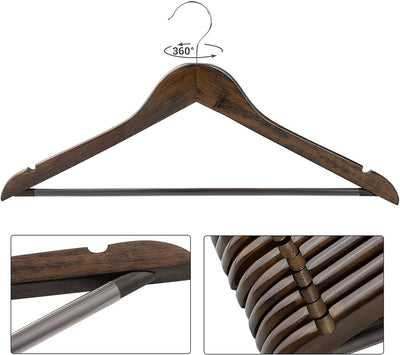 Wooden Coat Hanger Walnut (Set of 20)