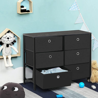 Elio Chest of 6 Drawers - Black