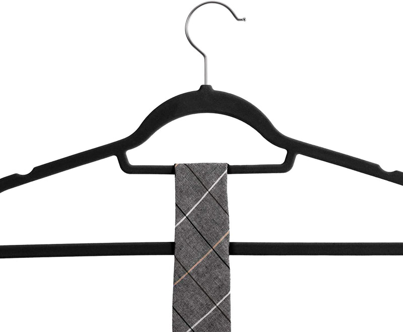 Velvet Coat Hangers Black (Set of 50)
