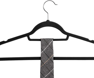 Velvet Coat Hangers Black (Set of 20)