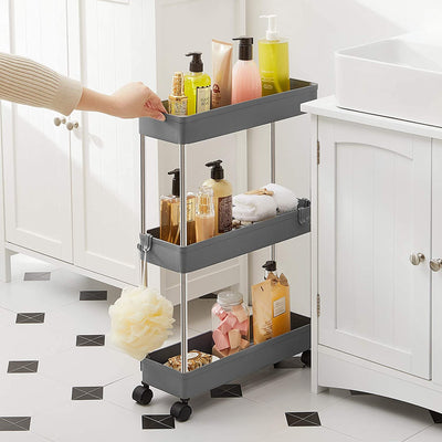 Storage Trolley with Wheels for Kitchen Bathroom Laundry Room