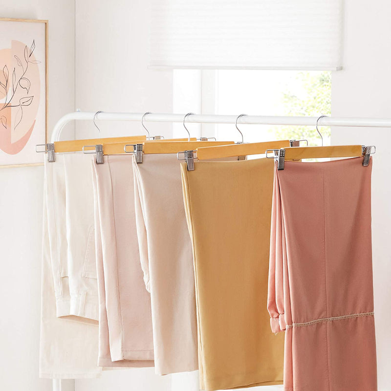 Solid Wood Pant Skirt Hangers (Set of 12)